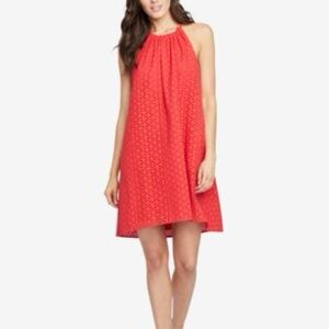 RACHEL Rachel Roy Vibrant Red Eyelet Top